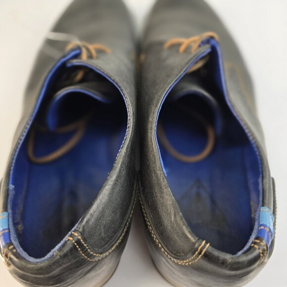 John Fluevog CBC Radio blue leather shoes - Picture 7 of 8